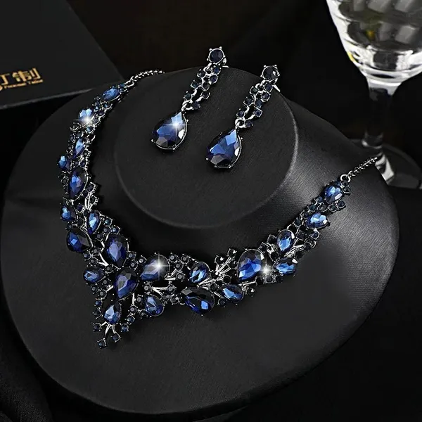 Blue_Crystal_Statement_Necklace_Set_Bib_Necklace_Chandelier_Earrings