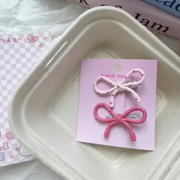Bow_Knot_Hair_Clip_For_Girls_Women_Sweet_Pink_Everyday_Clip_Dark_Pink