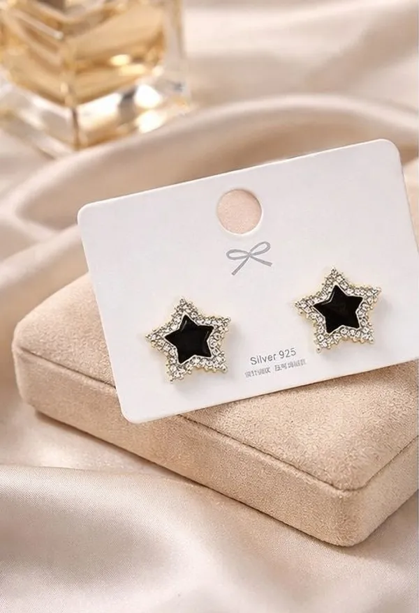 Star_Stud_Earrings_For_Women_Korean_Minimal_Crystal_Silver_925