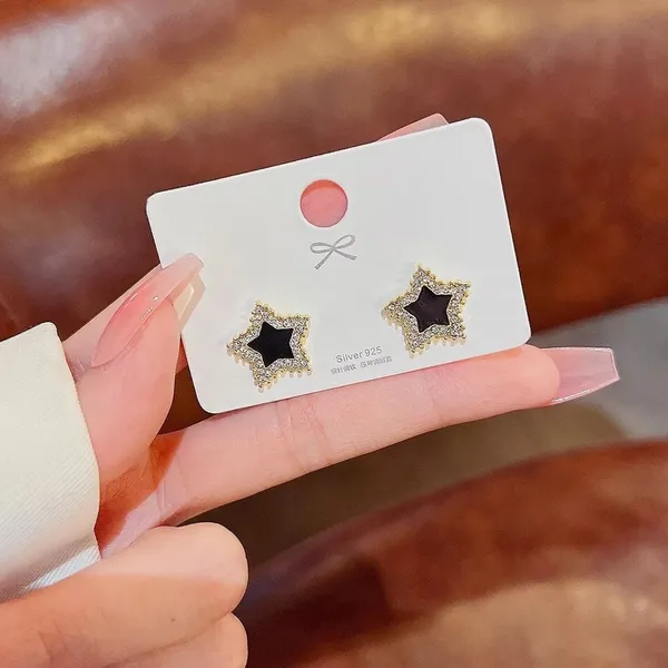Star_Stud_Earrings_For_Women_Korean_Minimal_Crystal_Silver_925
