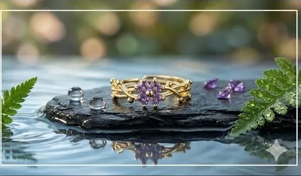 Purple_Floral_Ring_For_Women_Gold_Vine_Adjustable_Crystal_Ring