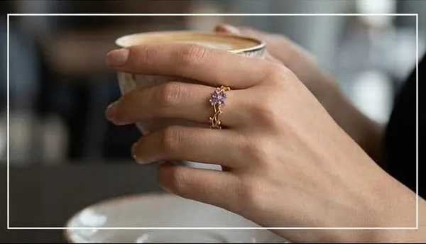 Purple_Floral_Ring_For_Women_Gold_Vine_Adjustable_Crystal_Ring