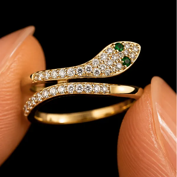 Gold_Snake_Ring_For_Women_Adjustable_Serpent_Wrap_Ring_With_Emerald_Eyes