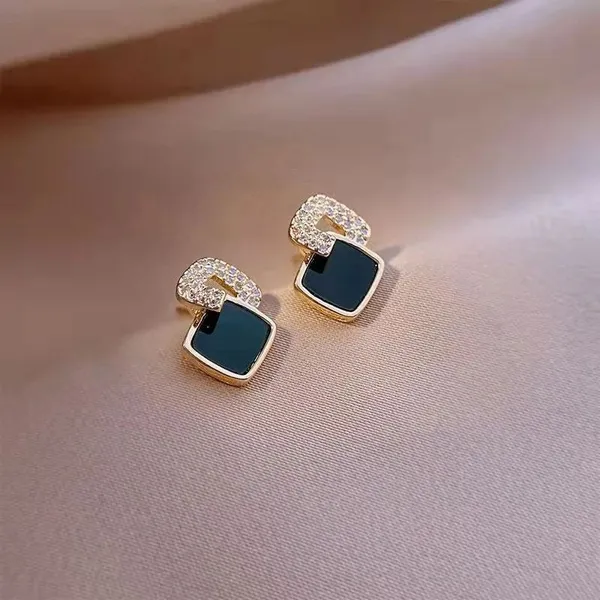 Geometric_Gold_Enamel_Stud_Earrings_For_Women