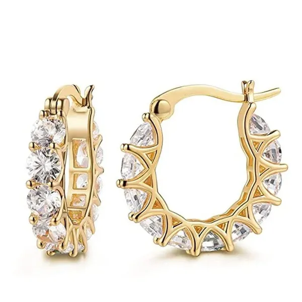 Cz_Huggie_Hoop_Earrings_Gold_Plated_Anti_Tarnish_Hoops_For_Women_Gold