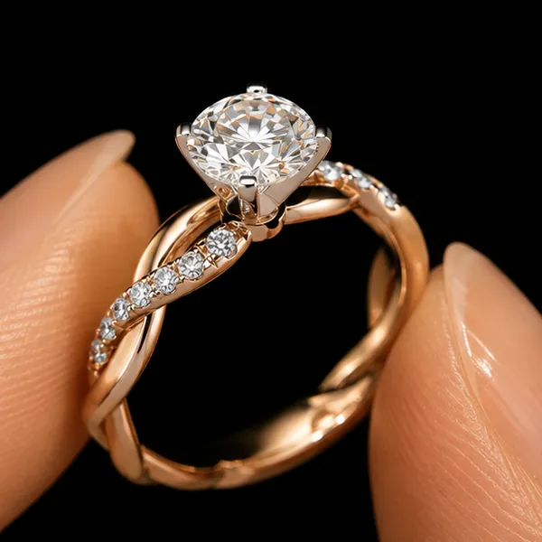 Crystal_Twisted_Band_Statement_Ring_Rose_Gold_Tone_Rose_Gold