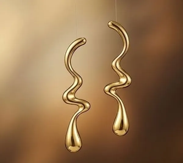 Gold_Wavy_Drop_Earrings_Korean_Style_Minimal