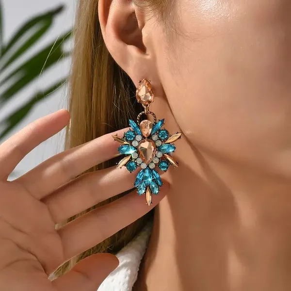 Red_Crystal_Statement_Earrings_Korean_Style_Floral_Blue