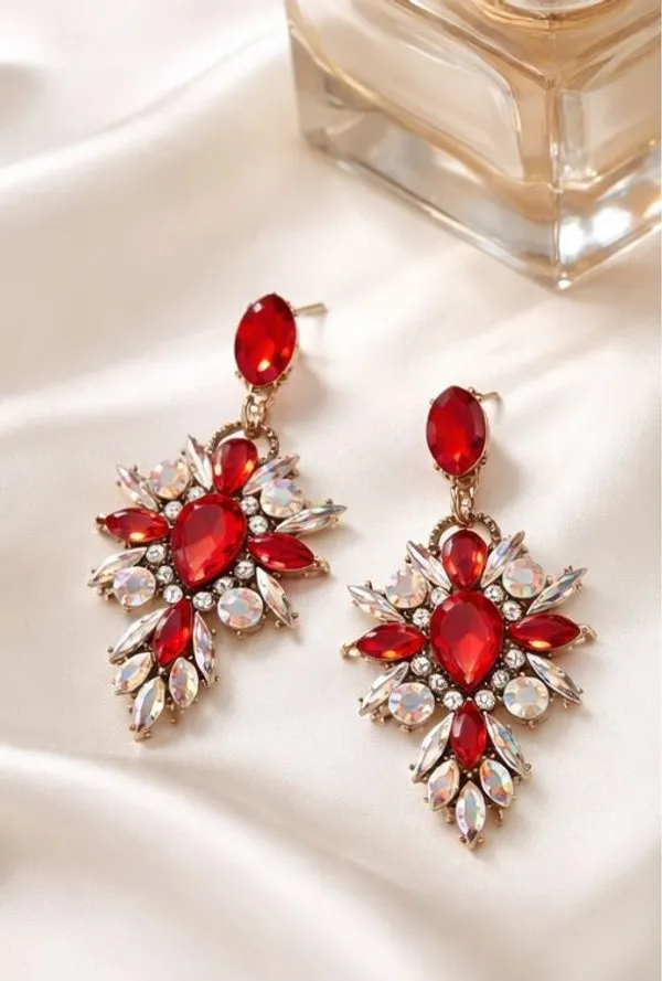 Red_Crystal_Statement_Earrings_Korean_Style_Floral_Blue