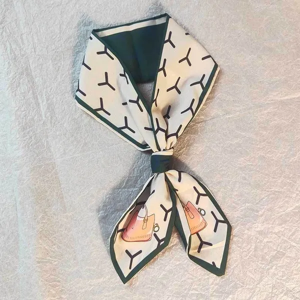 Monogram_Print_Skinny_Scarf_Silk_Feel_Hair_Bag_Ribbon