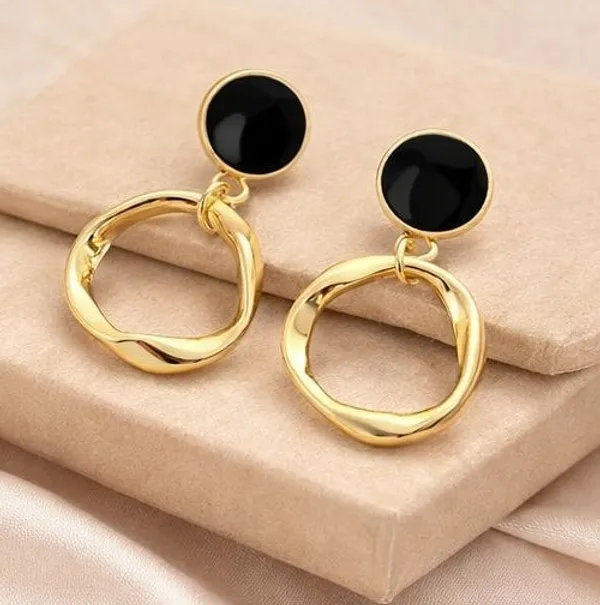 Black_Round_Drop_Earrings_With_Open_Gold_Hoops_For_Women_Black_Gold