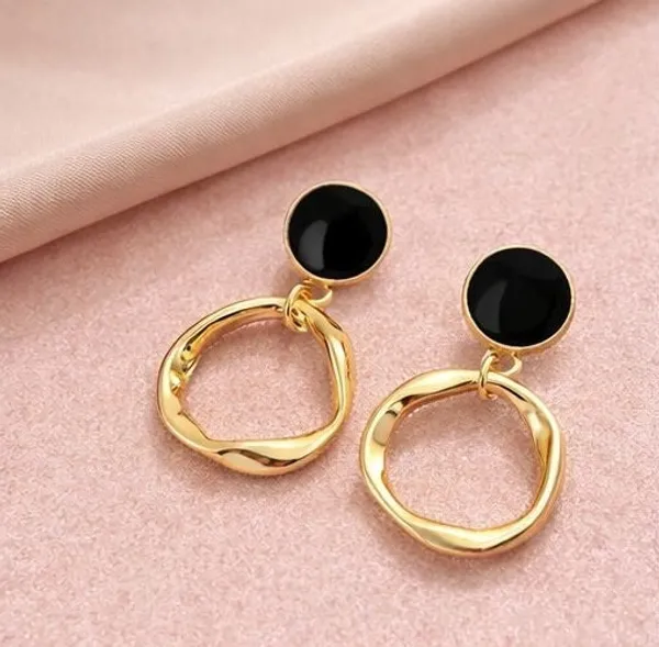 Black_Round_Drop_Earrings_With_Open_Gold_Hoops_For_Women_Black_Gold