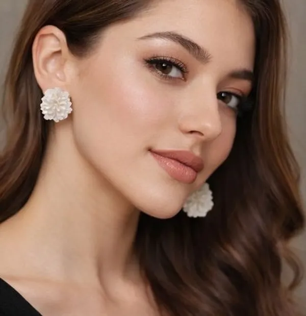 Elegant_White_Floral_Stud_Earrings_Textured_Petal_Design_White