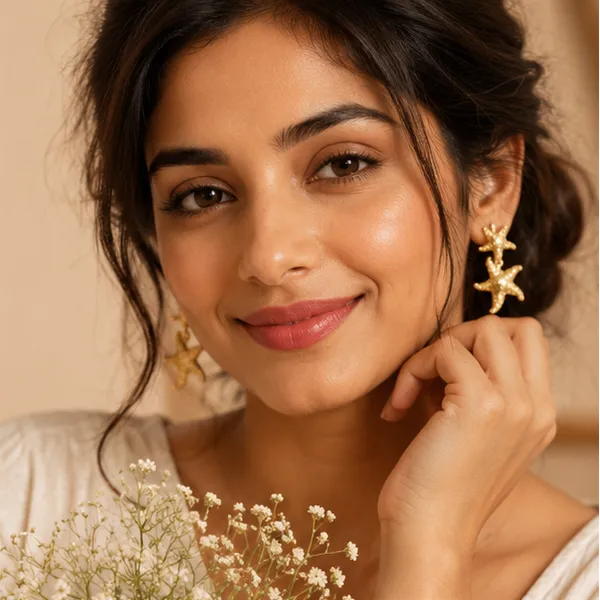 Gold_Starfish_Shell_Drop_Earrings_Beach_Statement_Jewellery_For_Women
