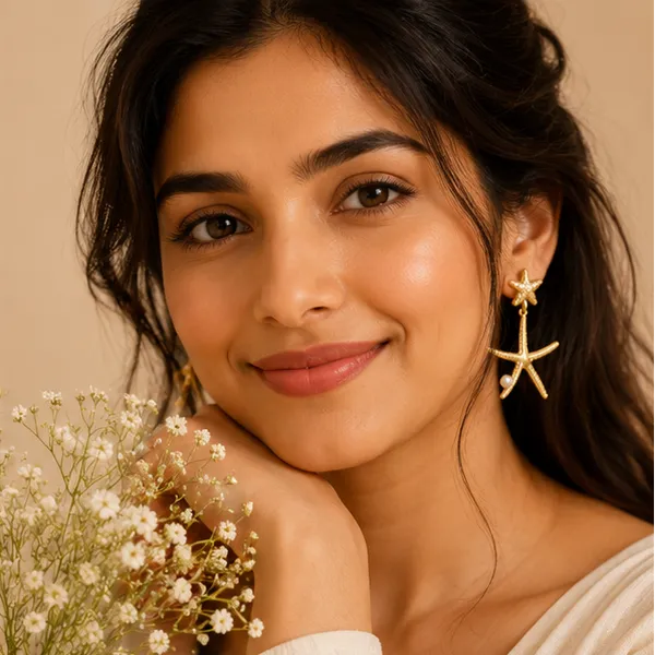 Gold_Starfish_Faux_Pearl_Drop_Earrings_Beach_Statement_Jewellery_For_Women