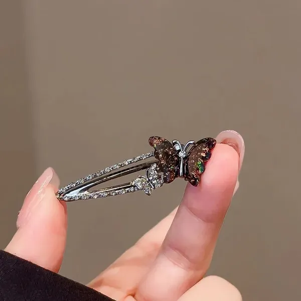Gunmetal_Black_Butterfly_Hair_Clip_For_Women