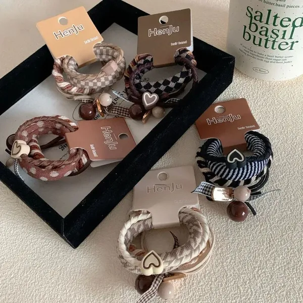 Mocha_Heart_Bow_Hair_Band_Set_For_Women