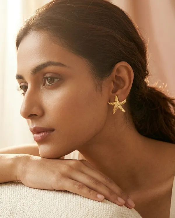 Gold_Plated_Starfish_Stud_Earrings_Beach_Travel_Jewellery_For_Women