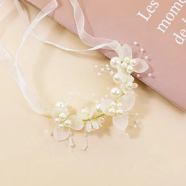 White_Flower_Headband_Wrist_Corsage