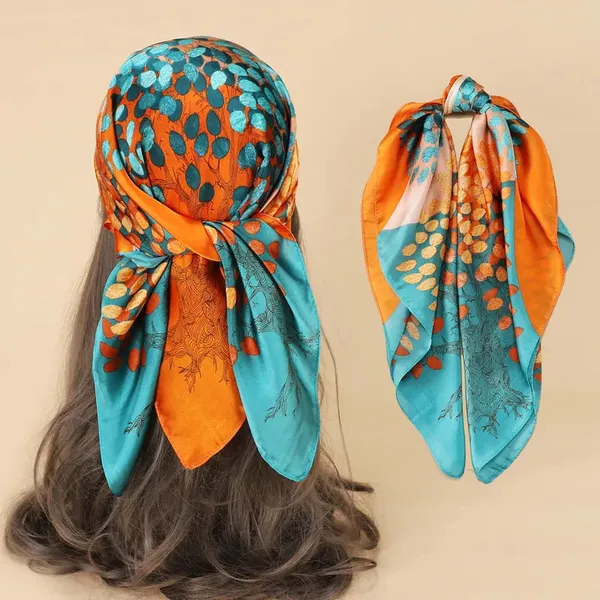 Satin_Scarf_Orange_Blue
