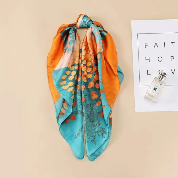 Satin_Scarf_Orange_Blue