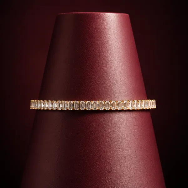 Cz_Tennis_Bracelet_With_Rectangle_Stones_18k_Gold_Plated_Stainless_Steel