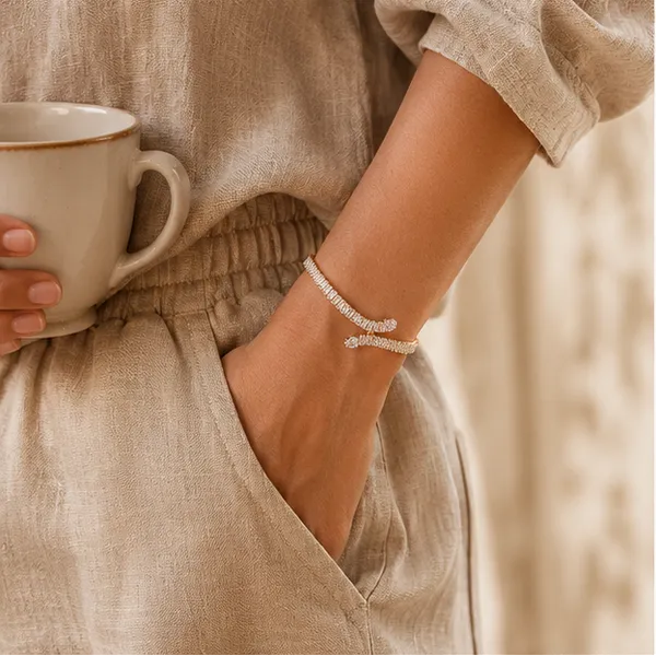 Gold_Plated_Snake_Tennis_Bracelet_With_Baguette_American_Diamond