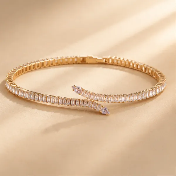 Gold_Plated_Snake_Tennis_Bracelet_With_Baguette_American_Diamond