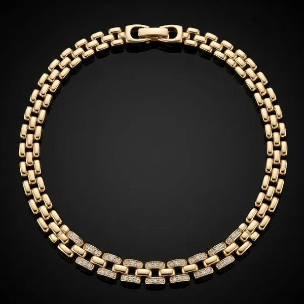 Gold_Plated_Cz_Chain_Bracelet_For_Women