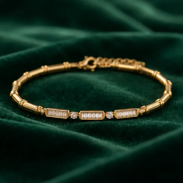Gold_Plated_Bamboo_Chain_Bracelet_With_Glass_Stone_Accents
