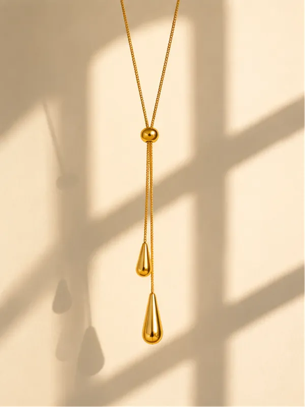 18k_Gold_Plated_Liquid_Waterdrop_Lariat_Necklace_Adjustable_Bolo_Y_Necklace