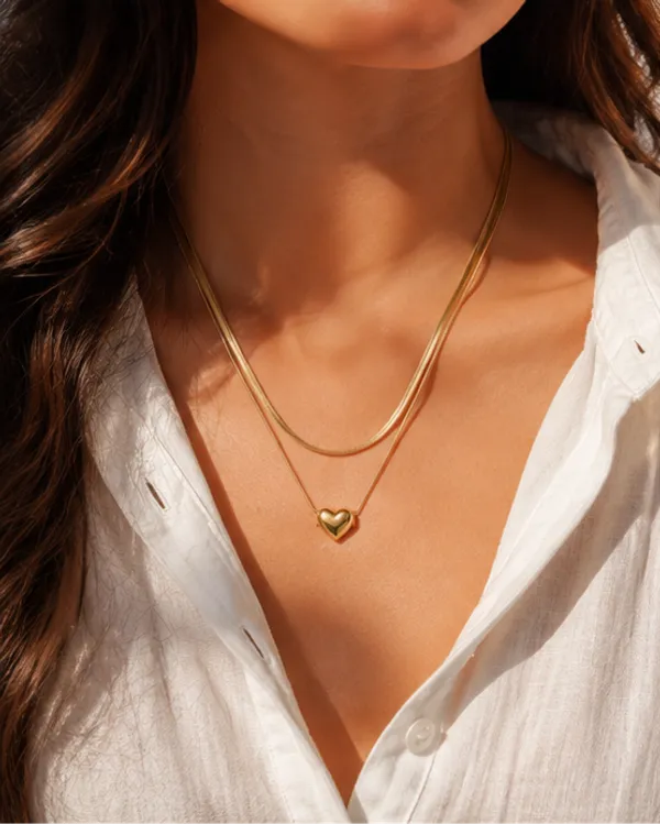 18k_Gold_Plated_Layered_Heart_Necklace_Anti_Tarnish_Snake_Chain