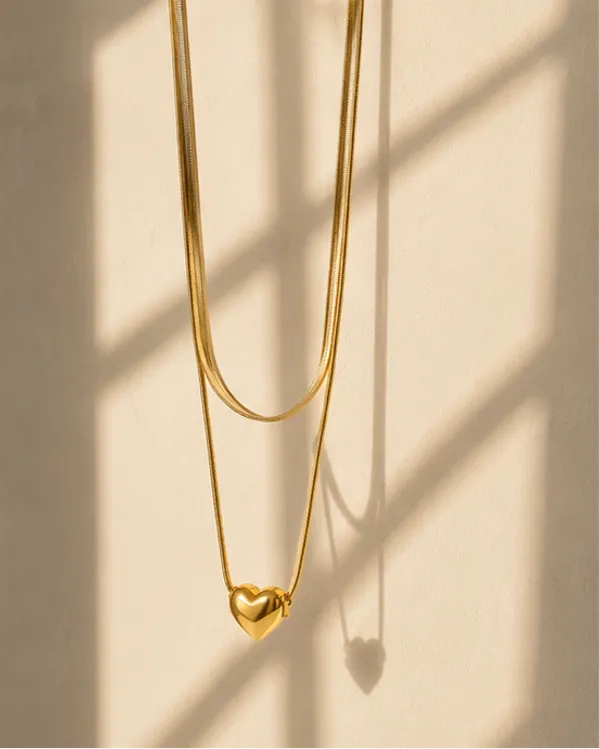 18k_Gold_Plated_Layered_Heart_Necklace_Anti_Tarnish_Snake_Chain