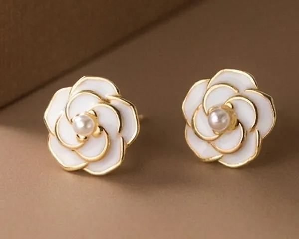 Floral_Faux_Pearl_Earrings_Gold_Tone_Alloy_Daily_Wear