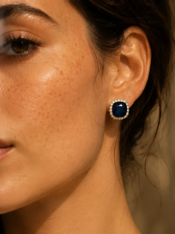 Navy_Blue_Cz_Stud_Earrings_Gold_Tone_Halo_For_Women