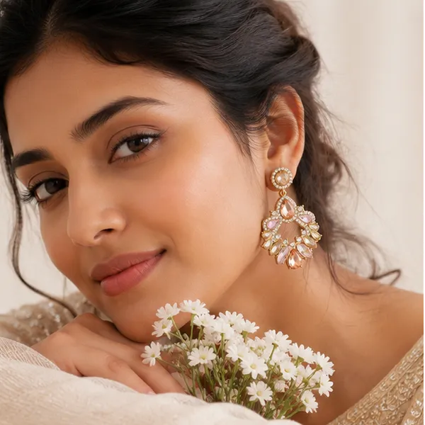 Floral_Crystal_Statement_Earrings_Bridal_Wear_For_Women