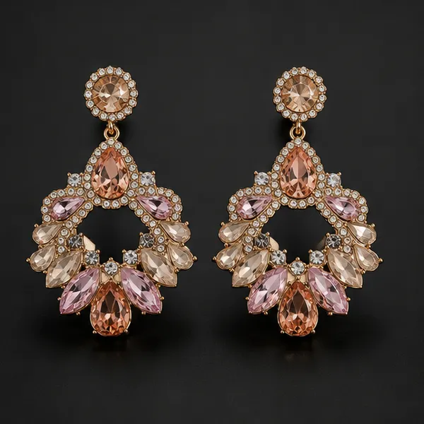 Floral_Crystal_Statement_Earrings_Bridal_Wear_For_Women