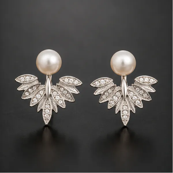 Pearl_Leaf_Ear_Jacket_Earrings_Party_Wear_For_Women