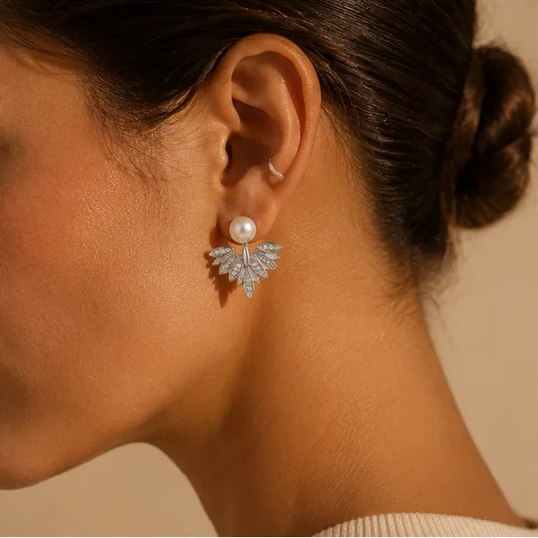 Pearl_Leaf_Ear_Jacket_Earrings_Party_Wear_For_Women