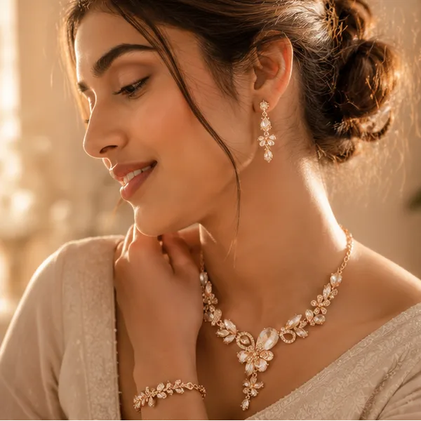 Floral_Crystal_Bridal_Jewellery_Set_Necklace_Earrings