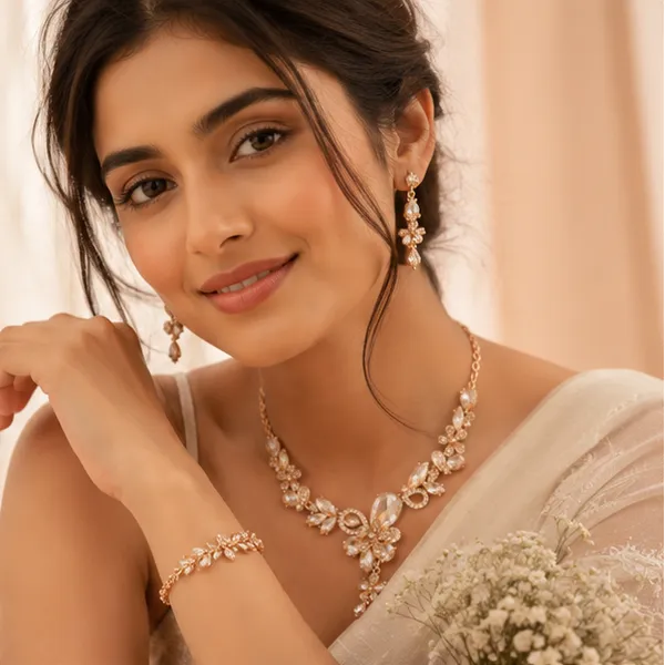 Floral_Crystal_Bridal_Jewellery_Set_Necklace_Earrings