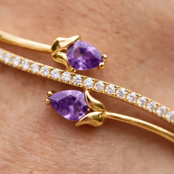 Tulip_Kada_Bracelet_For_Women_Purple_Cz_Gold_Bangle