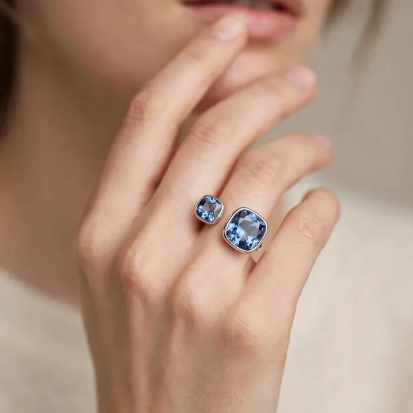 Blue_Crystal_Open_Ring_For_Women_Silver_Dual_Stone_Adjustable_Ring