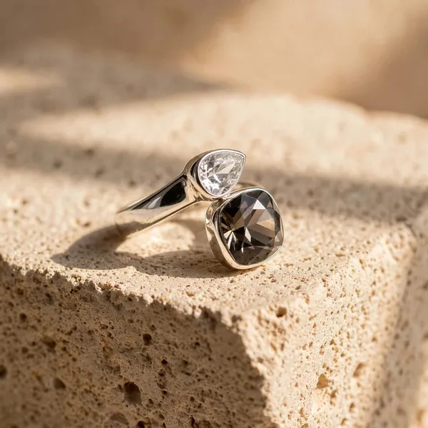 Two_Tone_Crystal_Ring_Clear_Smoky_Brown_Open_Ring_For_Women
