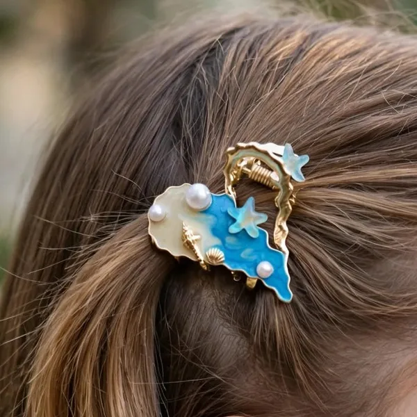 Ocean_Starfish_Pearl_Claw_Clip_Gold_Hair_Clip_For_Women