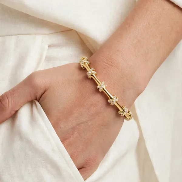 Pave_X_Knot_Bangle_Bracelet_Gold_Stainless_Steel_For_Women