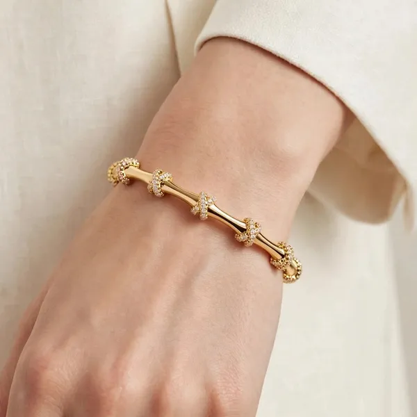 Pave_X_Knot_Bangle_Bracelet_Gold_Stainless_Steel_For_Women