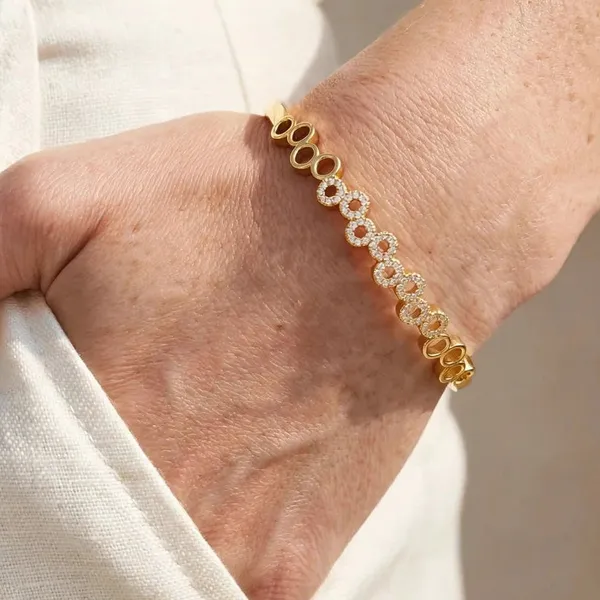 Pave_Circle_Link_Bangle_Bracelet_Gold_Stainless_Steel_For_Women
