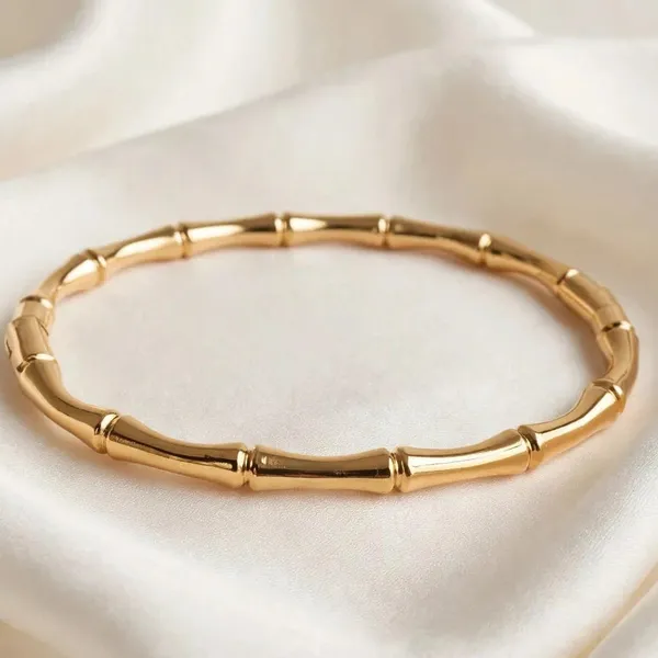 Open_Cuff_Bamboo_Bangle_Bracelet_Gold_Stainless_Steel_For_Women