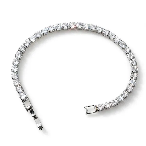 Silver_Tone_Tennis_Bracelet_Slim_Fit_Cz_For_Women